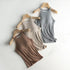 Slim Halter Neck Off-Shoulder Camisole Tops for Women - Stylish Solid Tank Tees with Chest Pad for Comfortable Summer Wear